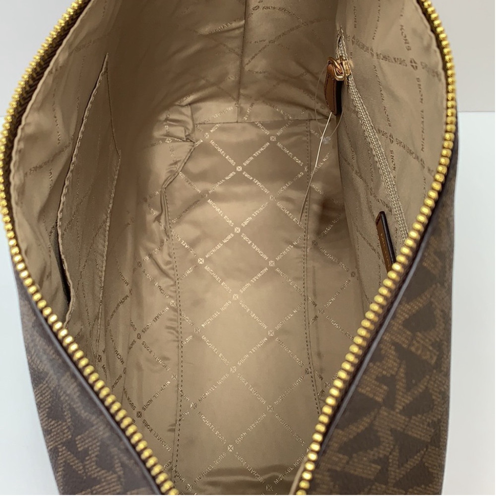 MICHAEL KORS CROSBY LARGE SHOULDER BAG BROWN SIGNT - Picture 12 of 16